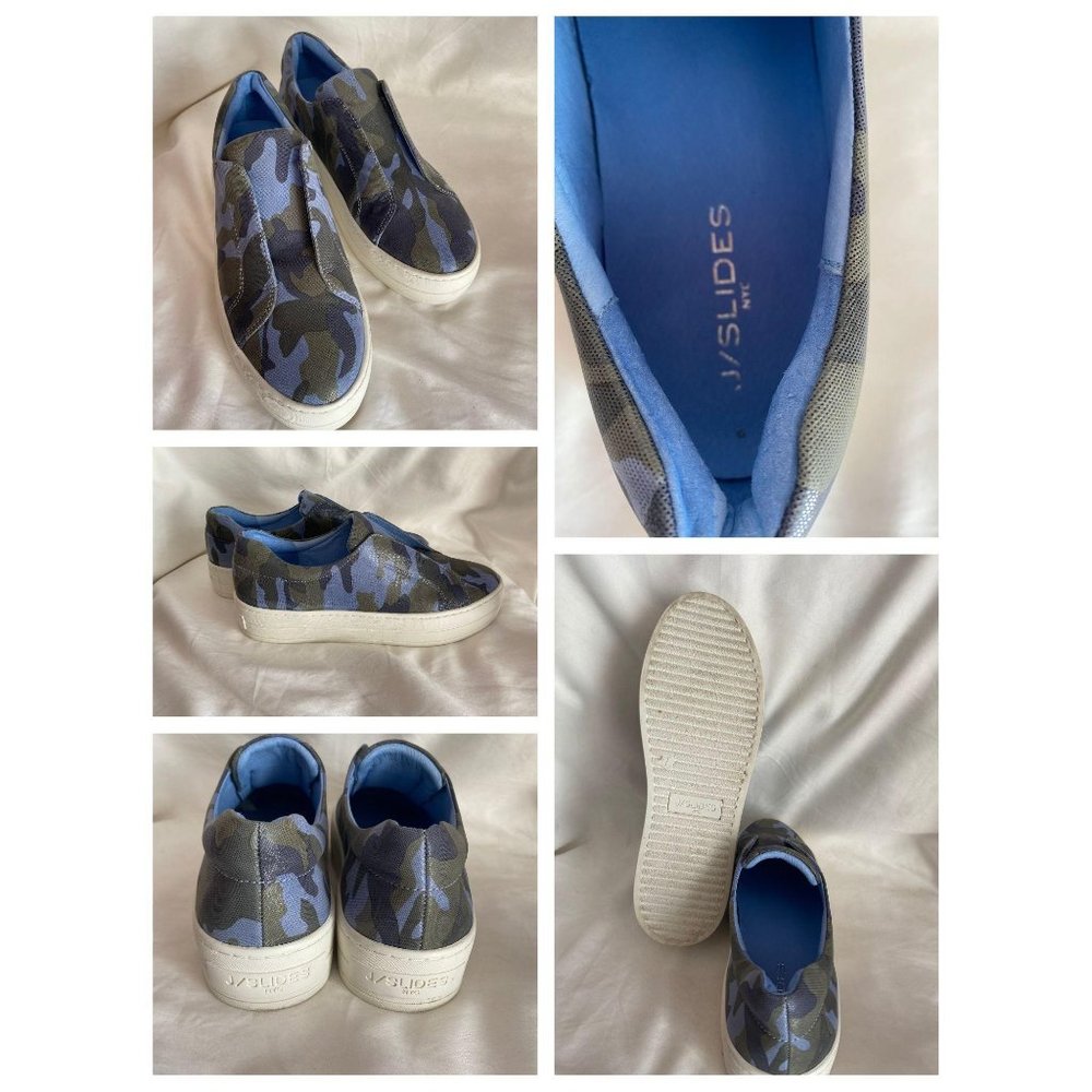 HEIDI SNEAKER BLUE CAMO LEATHER from J/Slides sz 7